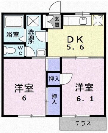 ニューエルディムナガサワの物件間取画像